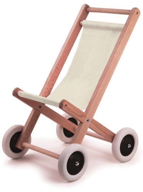 Buggy en bois et tissu naturel - Kiabi