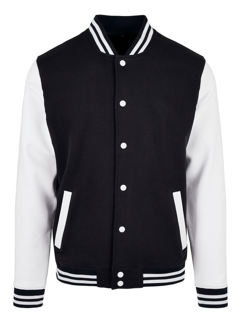 Build Your Brand - Blouson d'universÇaé BASIC Noir Blanc - Kiabi