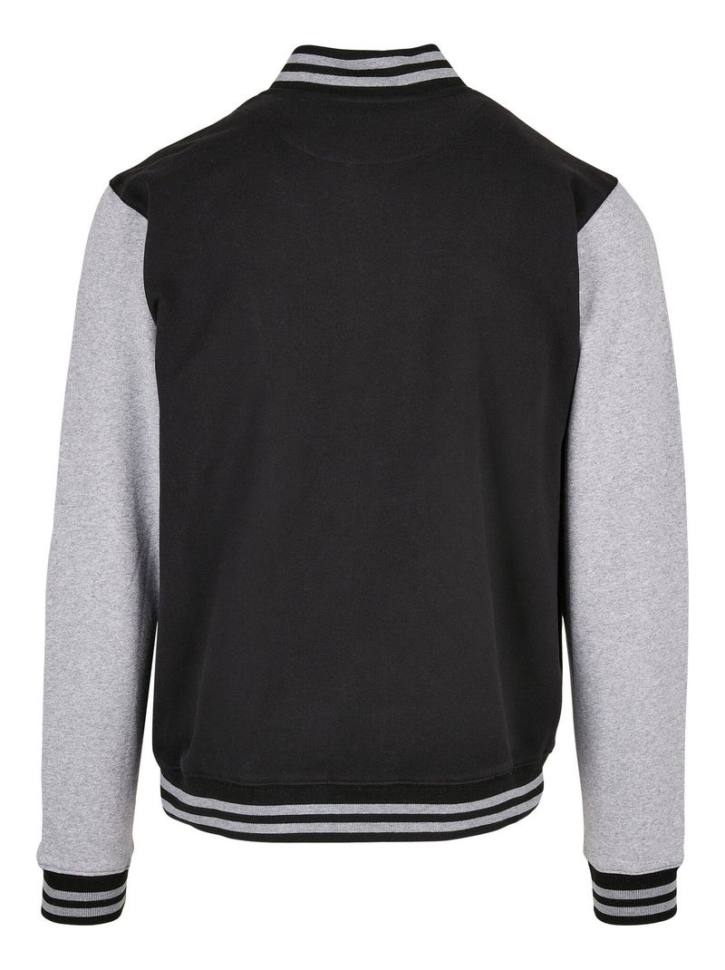 Build Your Brand - Blouson d'université BASIC Noir Gris - Kiabi