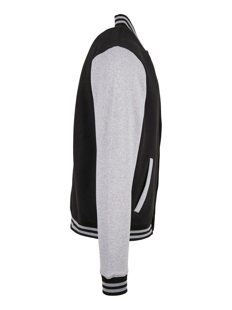 Build Your Brand - Blouson d'université BASIC Noir Gris - Kiabi