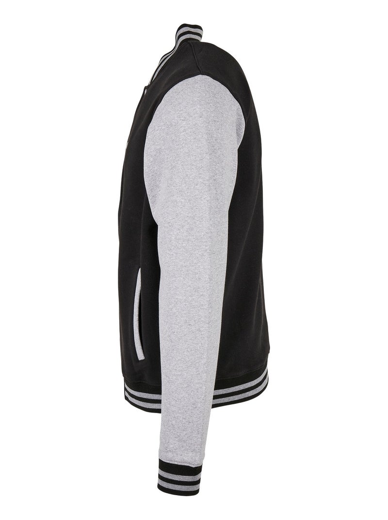 Build Your Brand - Blouson d'université BASIC Noir Gris - Kiabi