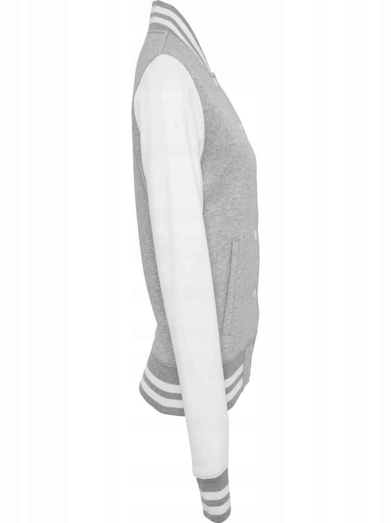 Build Your Brand - Blouson d'université Gris Blanc - Kiabi
