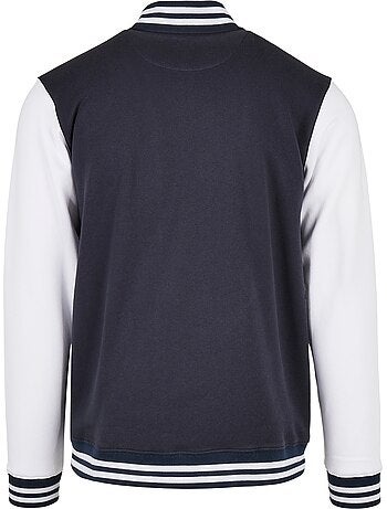 Build Your Brand - Blouson d'université motif/style contrasté BASIC