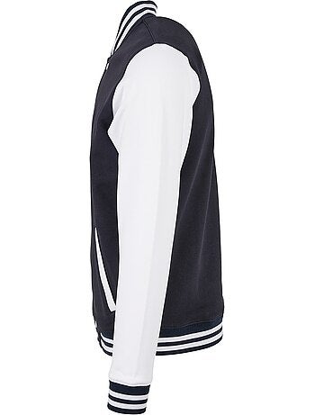 Build Your Brand - Blouson d'université motif/style contrasté BASIC