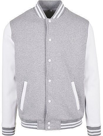 Build Your Brand - Blouson d'université motif/style contrasté BASIC