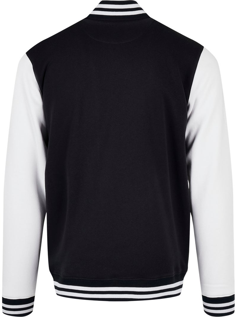 Build Your Brand - Blouson d'université motif/style contrasté BASIC Noir Blanc - Kiabi