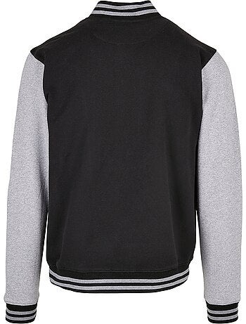 Build Your Brand - Blouson d'université motif/style contrasté BASIC