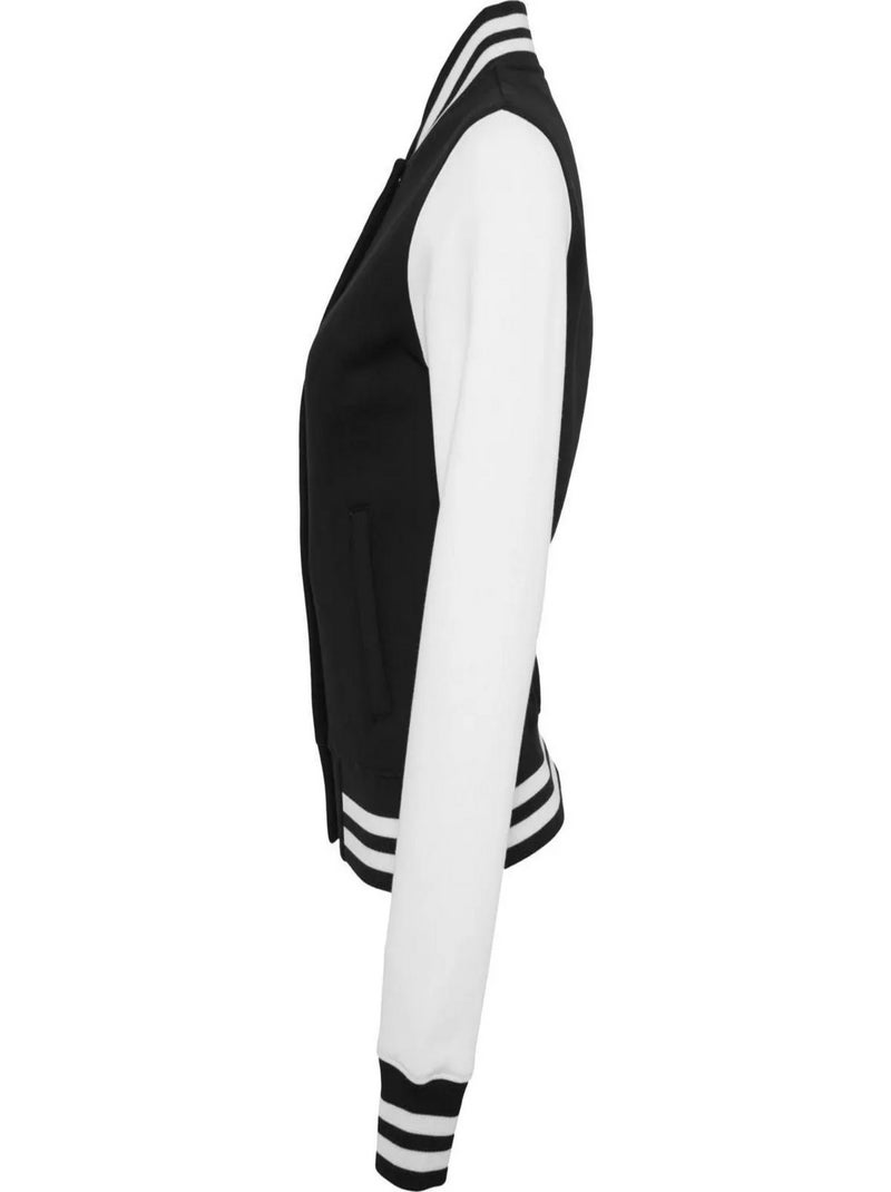 Build Your Brand - Blouson d'université Noir Blanc - Kiabi