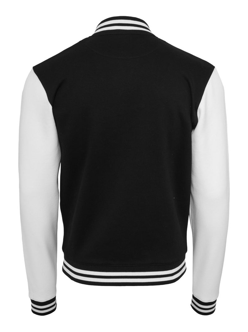 Build Your Brand - Blouson d'université Noir Blanc - Kiabi