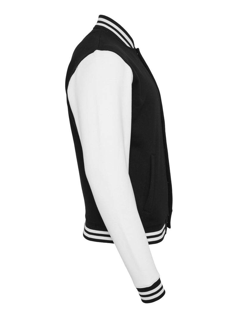 Build Your Brand - Blouson d'université Noir Blanc - Kiabi