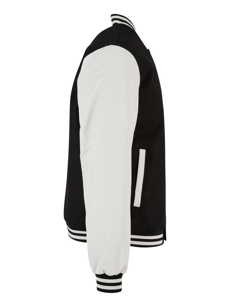 Build Your Brand - Blouson d'université OLD SCHOOL COLLEGE Noir Blanc - Kiabi