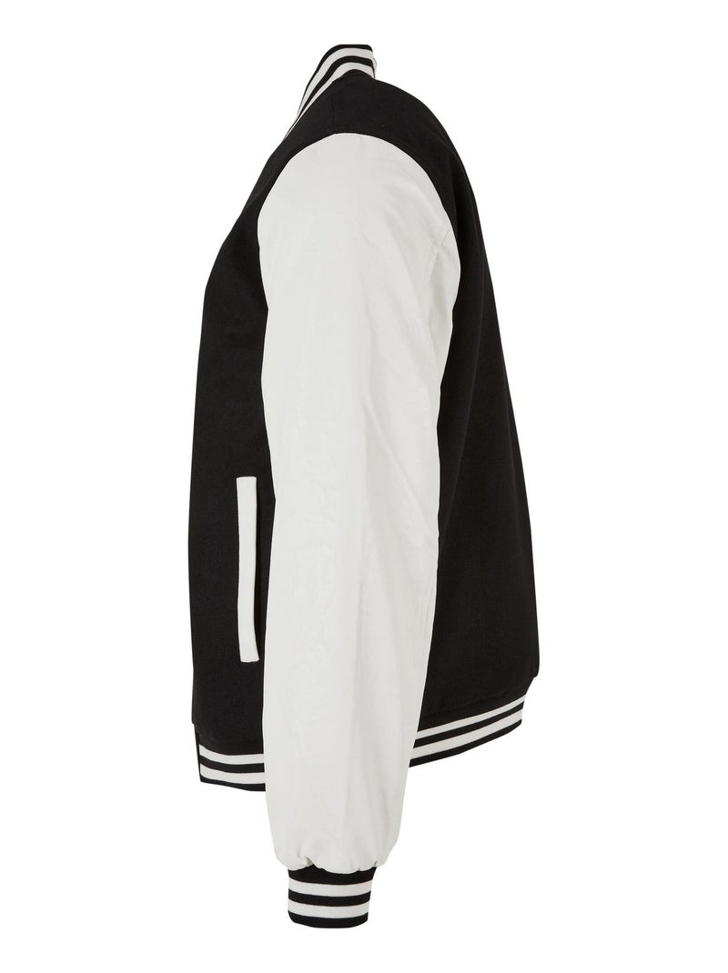 Build Your Brand - Blouson d'université OLD SCHOOL COLLEGE Noir Blanc - Kiabi