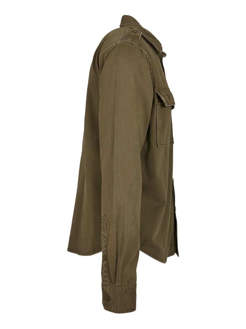 Build Your Brand - Chemise manches longues Vert olive - Kiabi