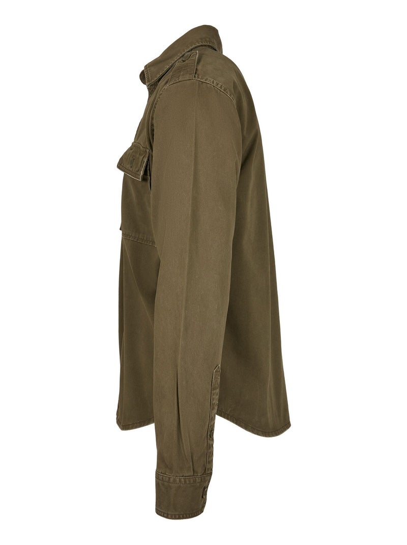 Build Your Brand - Chemise manches longues Vert olive - Kiabi
