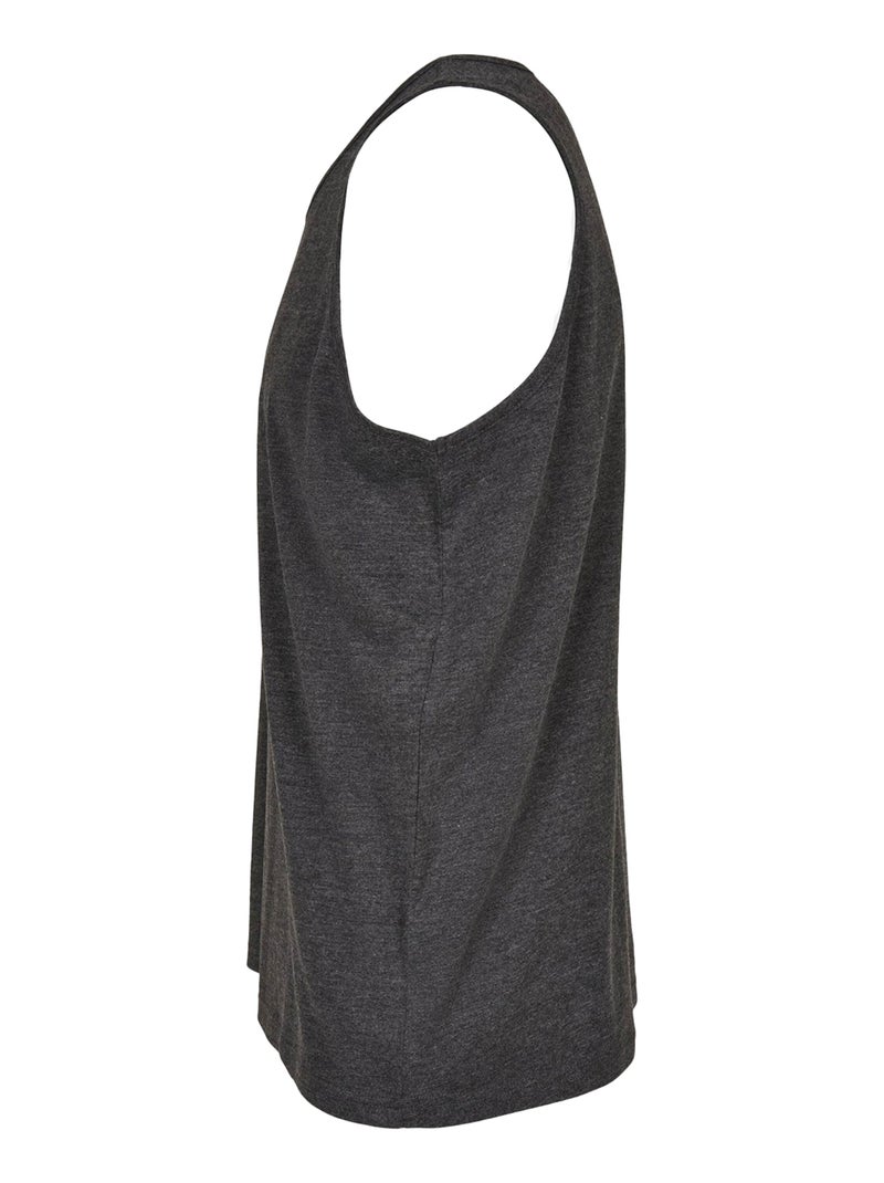 Build Your Brand - Débardeur motif/style uni Gris Noir - Kiabi