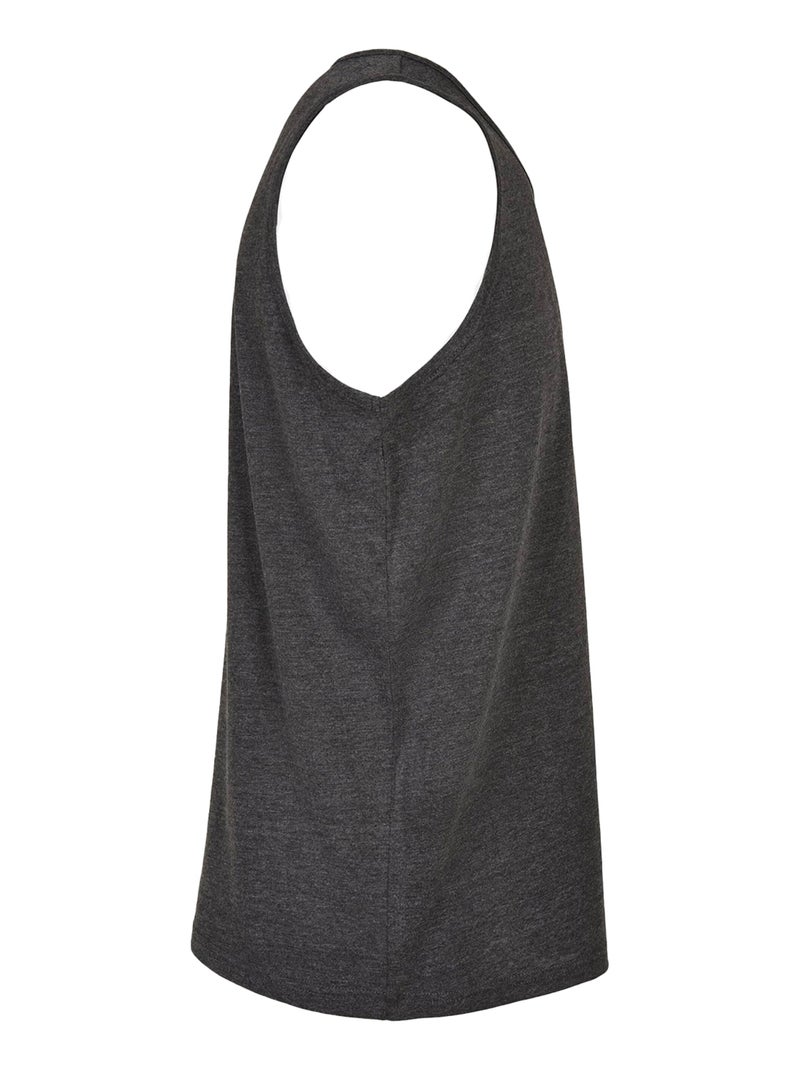 Build Your Brand - Débardeur motif/style uni Gris Noir - Kiabi