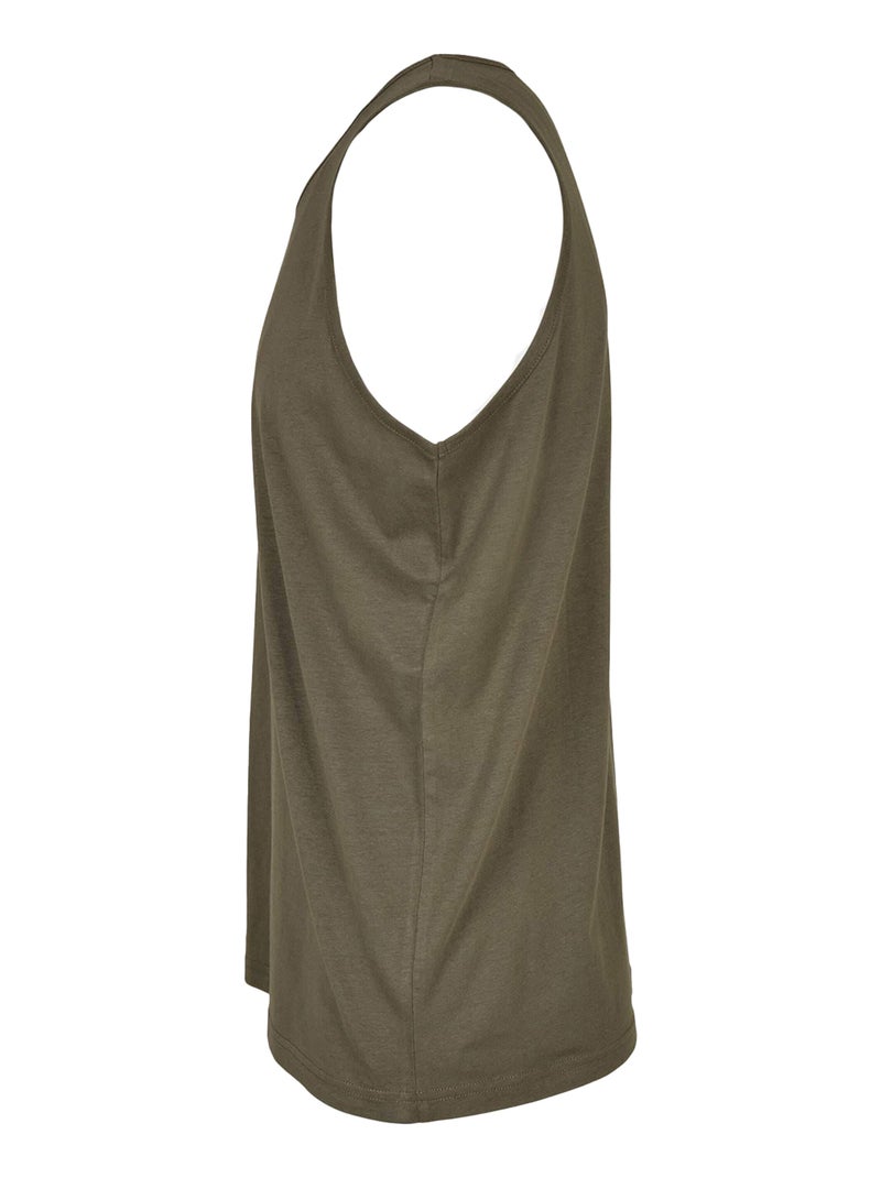 Build Your Brand - Débardeur motif/style uni Vert olive - Kiabi