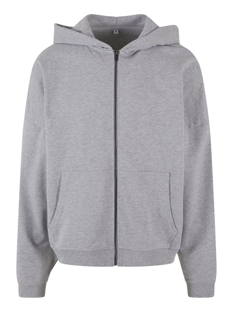 Build Your Brand - Sweat à capuche 90S Gris chiné - Kiabi