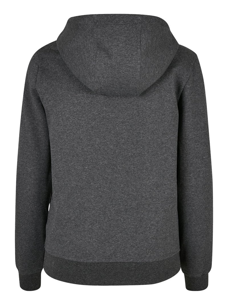 Build Your Brand - Sweat à capuche BASIC Gris Noir - Kiabi