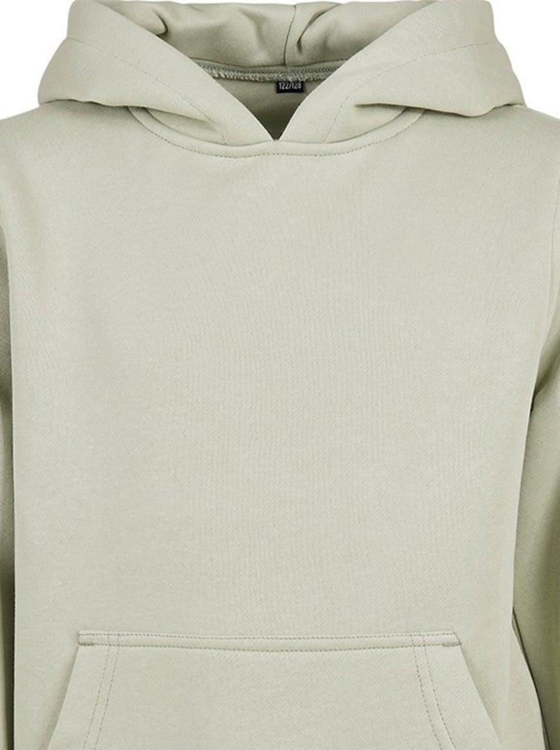 Build Your Brand - Sweat à capuche BASIC Gris Vert - Kiabi