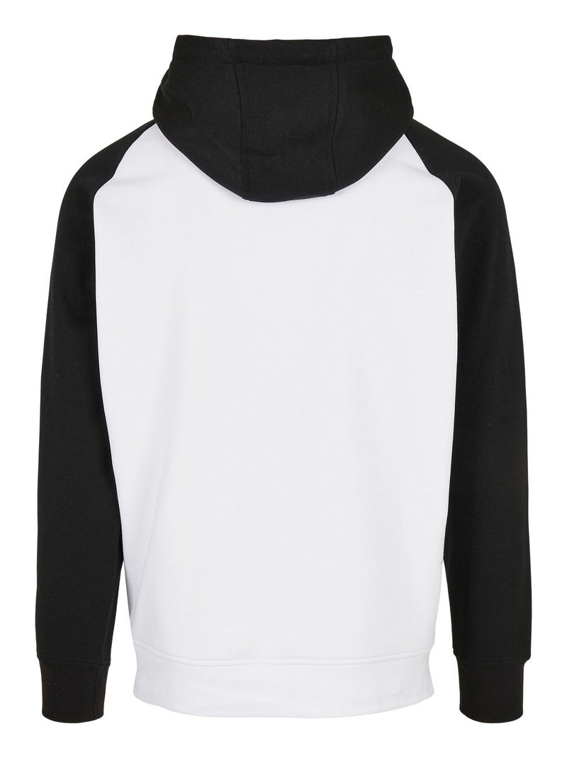Build Your Brand - Sweat à capuche Blanc Noir - Kiabi
