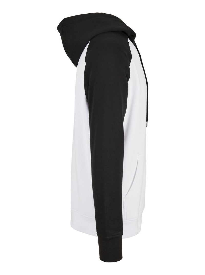 Build Your Brand - Sweat à capuche Blanc Noir - Kiabi