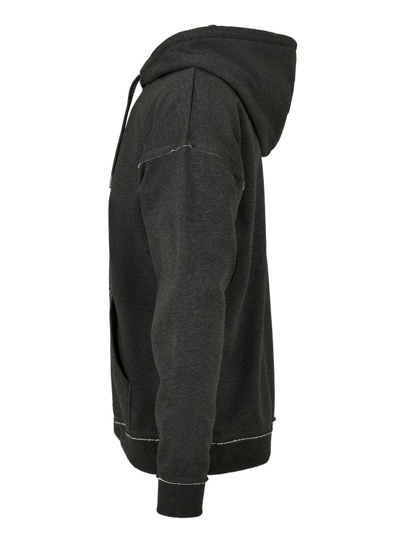 Build Your Brand - Sweat à capuche Gris Noir - Kiabi