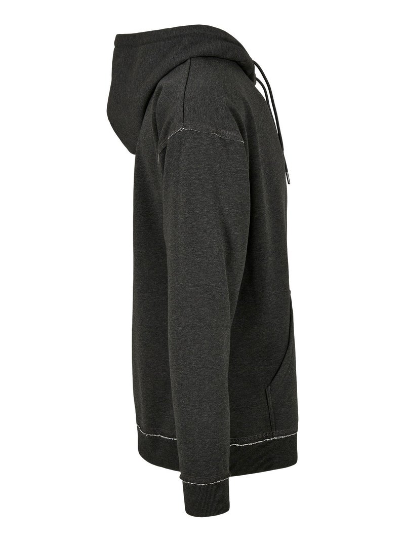 Build Your Brand - Sweat à capuche Gris Noir - Kiabi