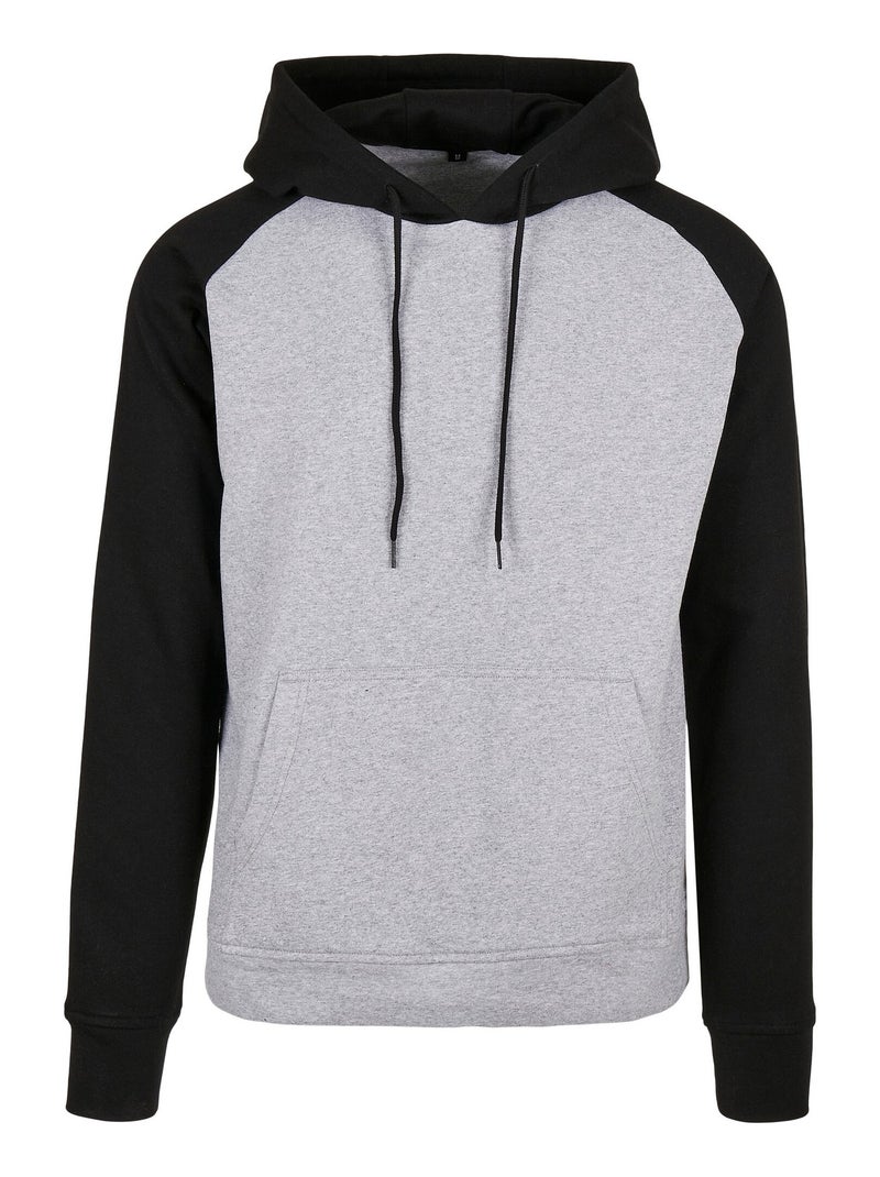 Build Your Brand - Sweat à capuche Gris Noir Noir - Kiabi