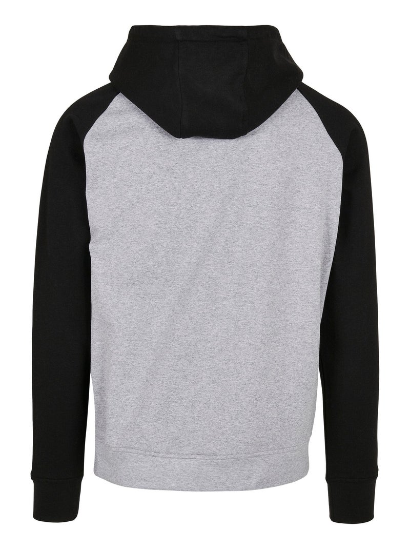 Build Your Brand - Sweat à capuche Gris Noir Noir - Kiabi