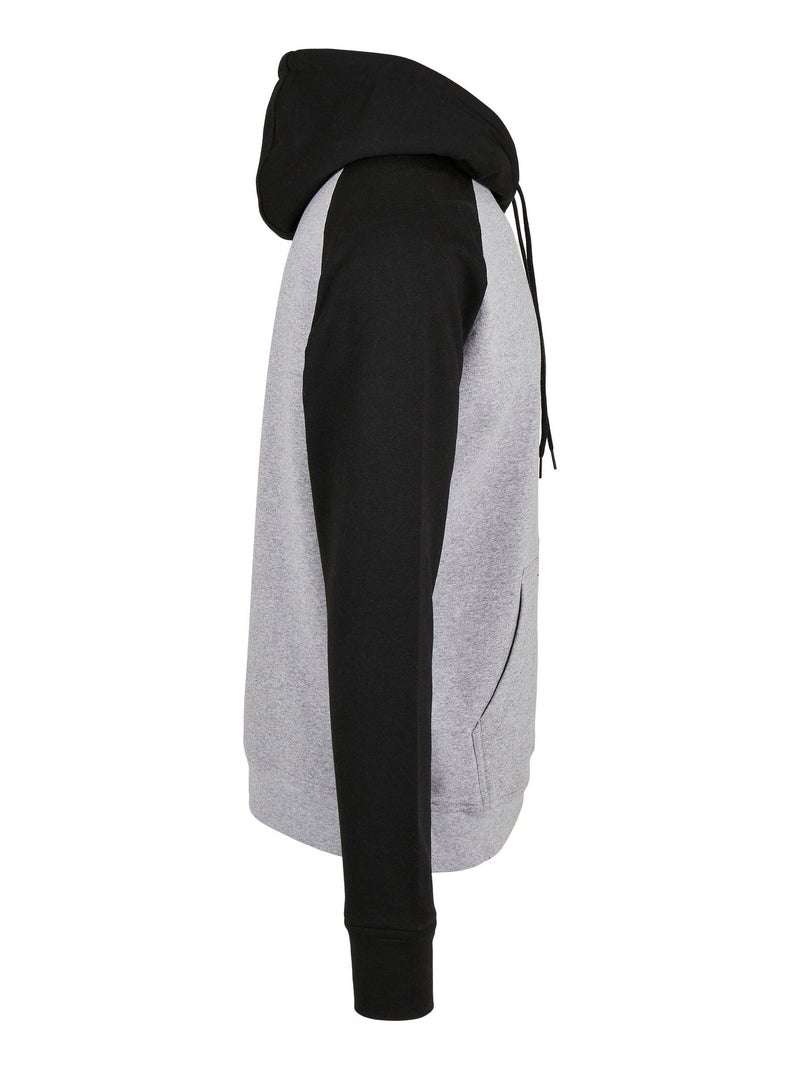 Build Your Brand - Sweat à capuche Gris Noir Noir - Kiabi