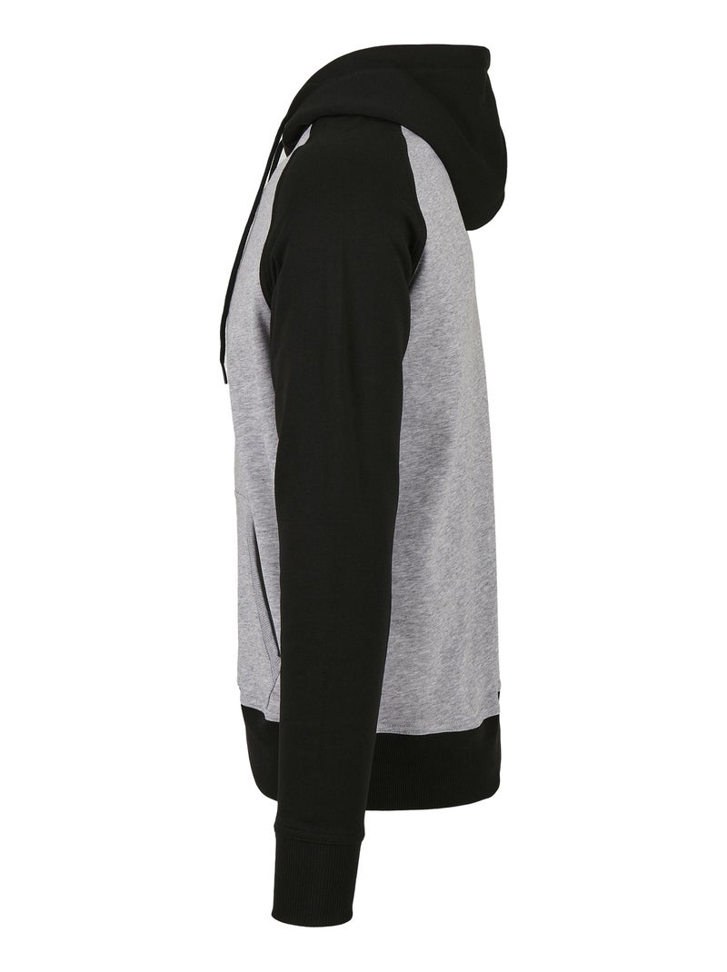 Build Your Brand - Sweat à capuche Gris Noir Noir - Kiabi
