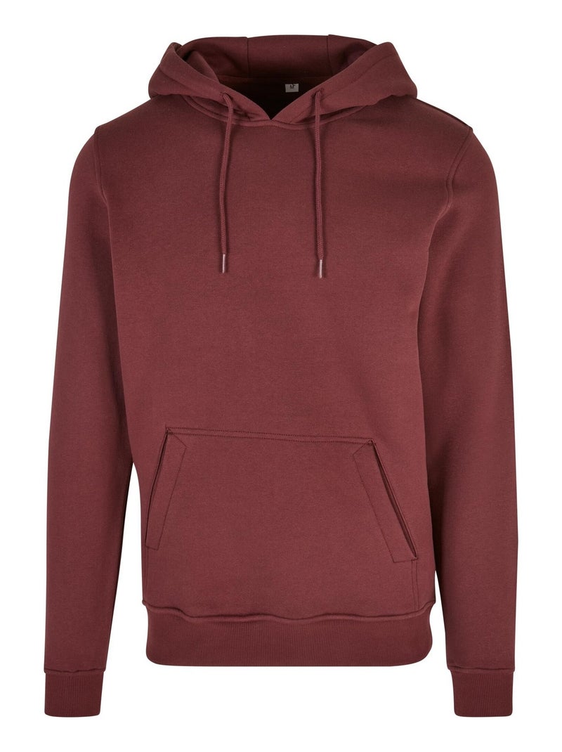 Build Your Brand - Sweat à capuche Rouge pourpre - Kiabi