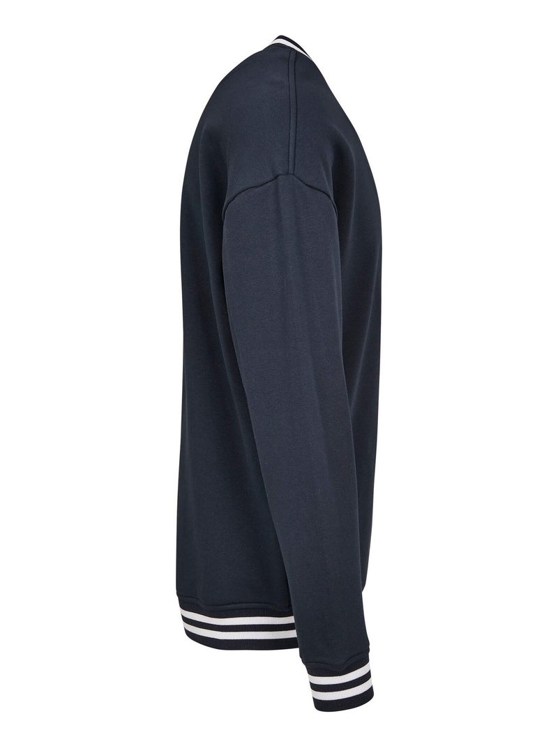 Build Your Brand - Sweat COLLEGE Bleu Bleu marine Blanc - Kiabi