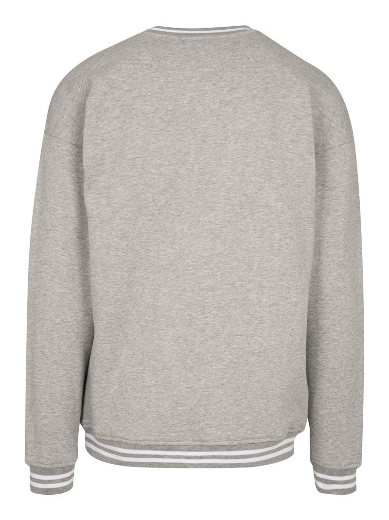 Build Your Brand - Sweat COLLEGE Gris Blanc - Kiabi