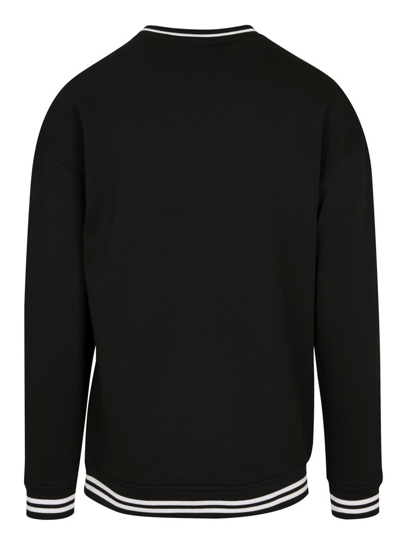 Build Your Brand - Sweat COLLEGE Noir Blanc - Kiabi