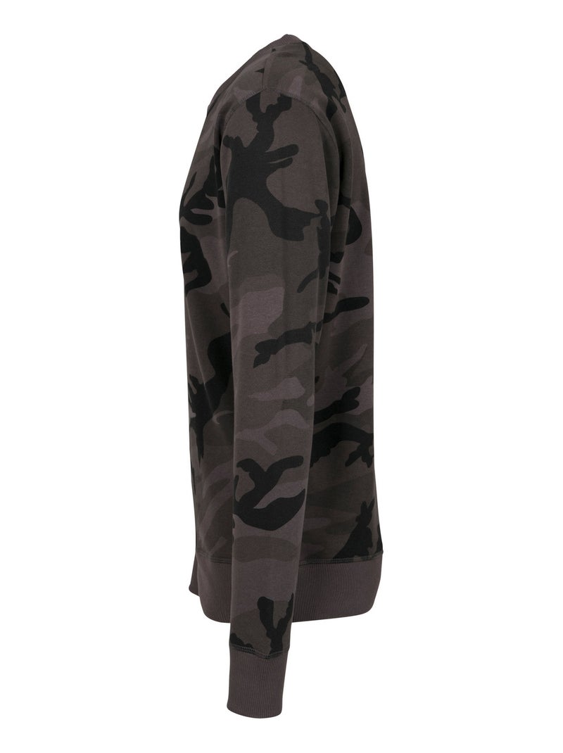 Build Your Brand - Sweat motif/style camouflage Gris foncé - Kiabi