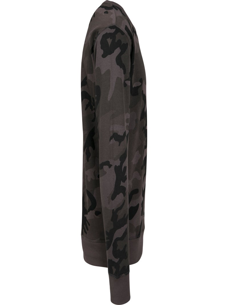 Build Your Brand - Sweat motif/style camouflage Gris foncé - Kiabi