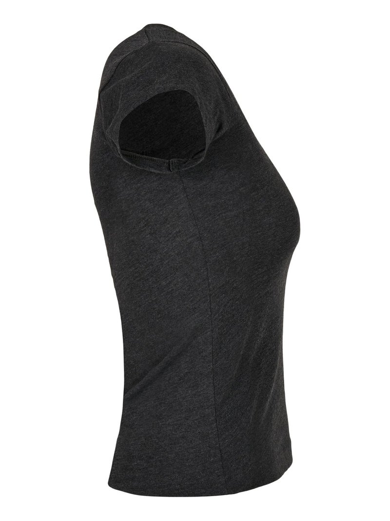 Build Your Brand - T-shirt BASIC Gris Noir - Kiabi