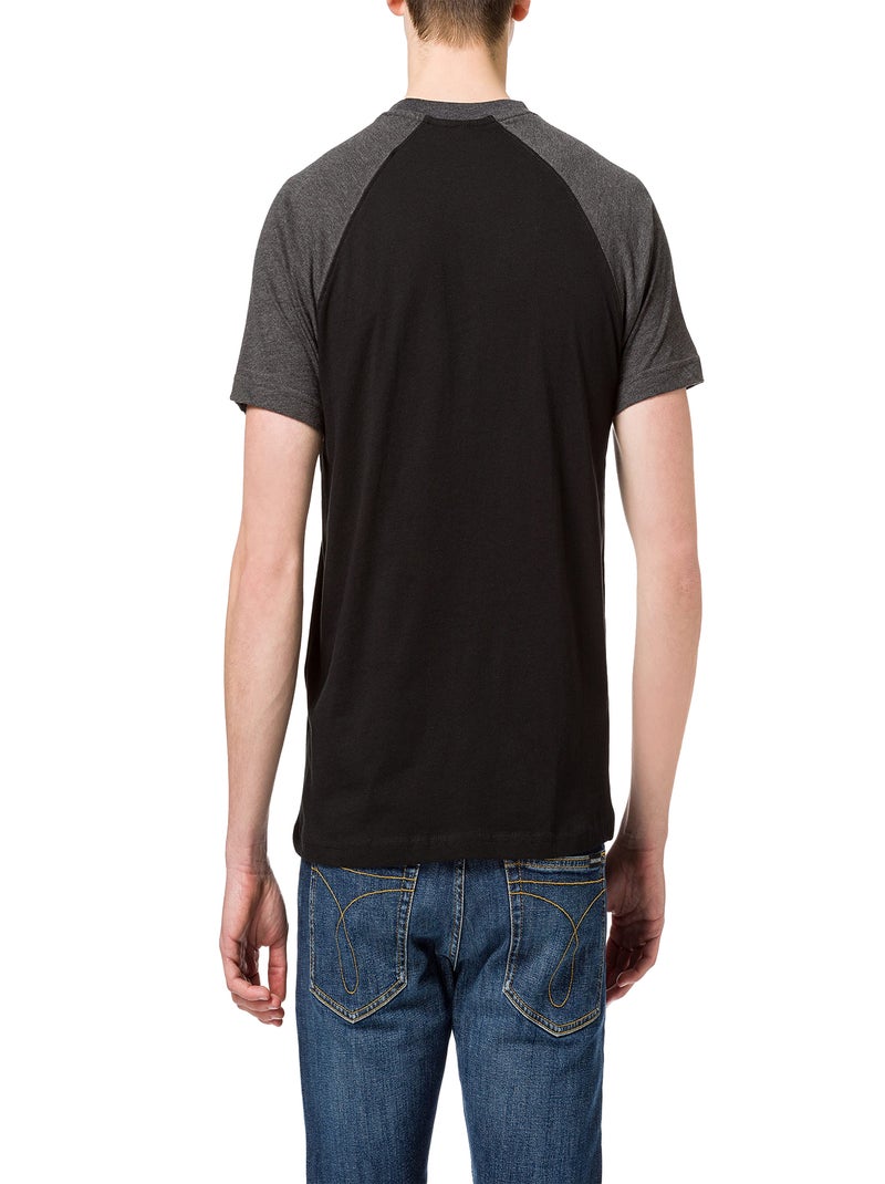 Build Your Brand - T-shirt manches contrastées Noir - Kiabi