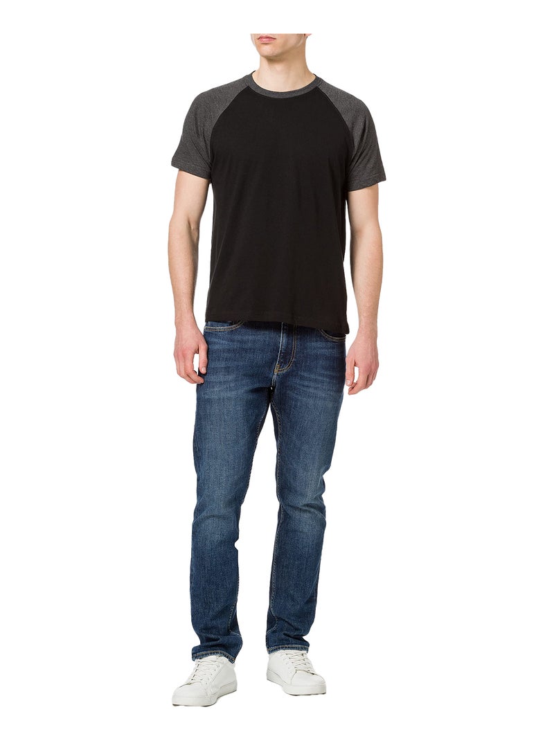 Build Your Brand - T-shirt manches contrastées Noir - Kiabi