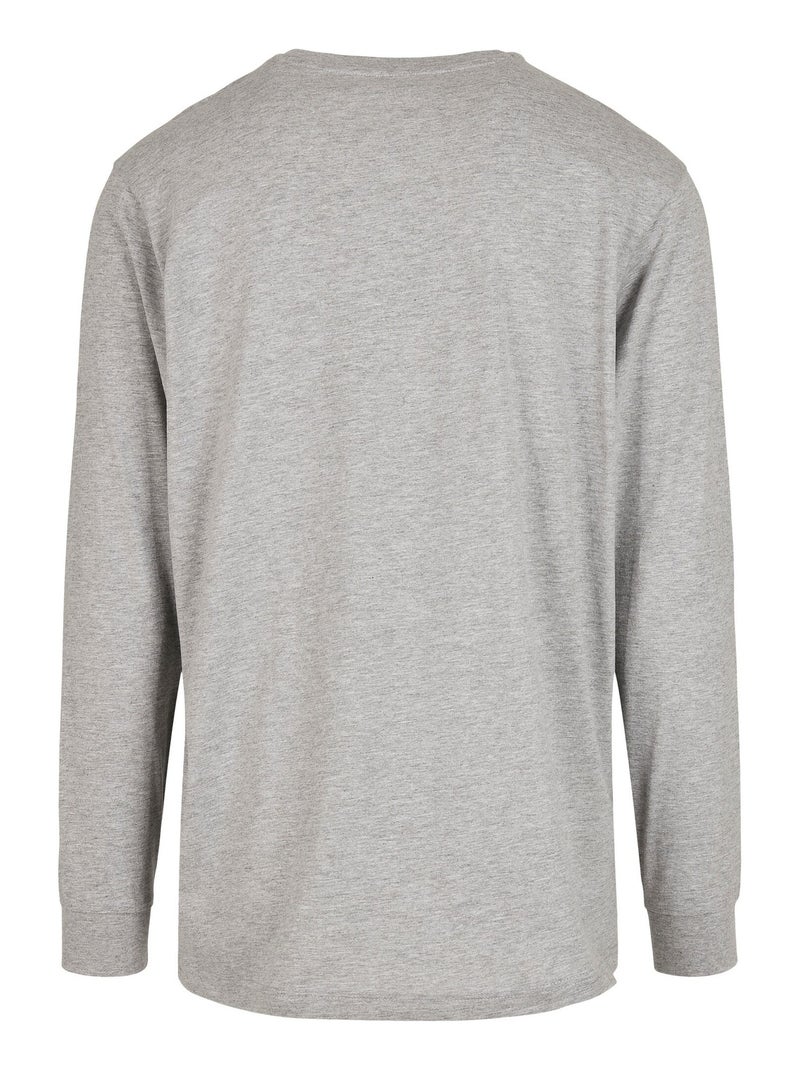 Build Your Brand - T-shirt manches longues Gris chiné - Kiabi