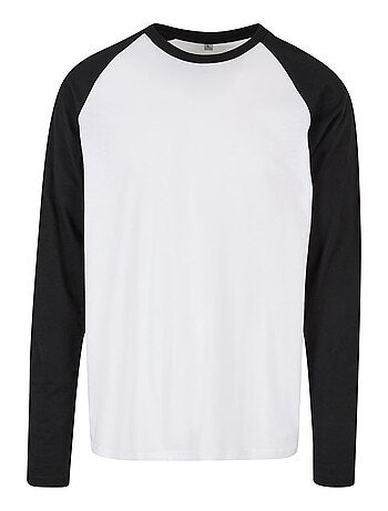 Build Your Brand - T-shirt manches longues motif/style Contrasté