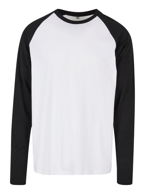 Build Your Brand - T-shirt manches longues motif/style Contrasté - Kiabi