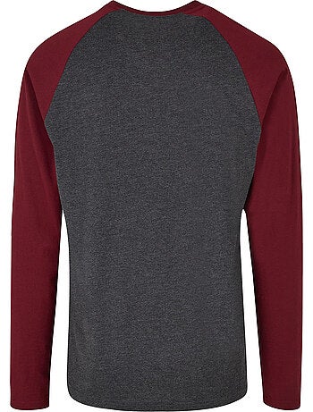 Build Your Brand - T-shirt manches longues motif/style Contrasté