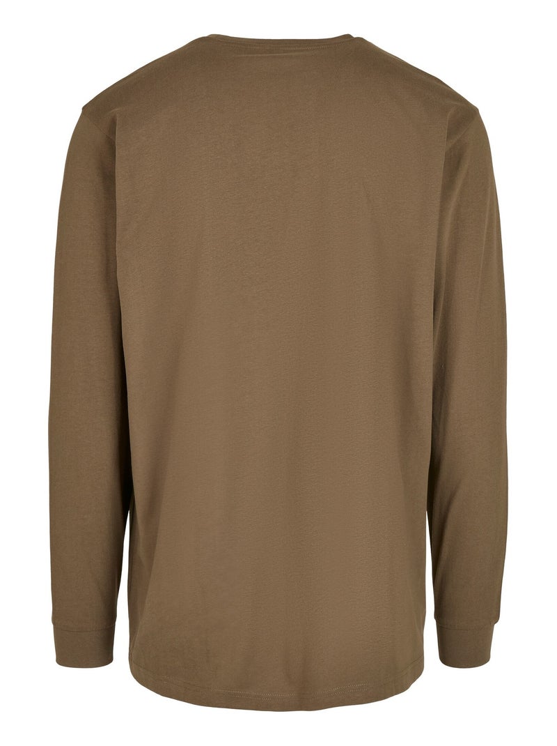 Build Your Brand - T-shirt manches longues Vert olive - Kiabi
