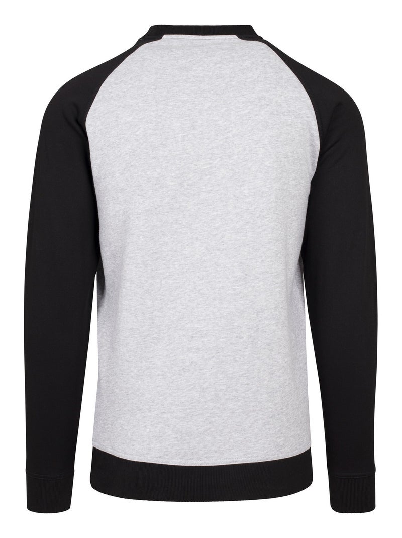 Build Your Brand - T-shirt manches raglan Gris Noir Noir - Kiabi