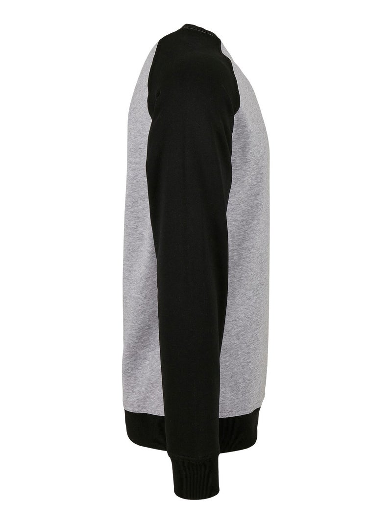 Build Your Brand - T-shirt manches raglan Gris Noir Noir - Kiabi