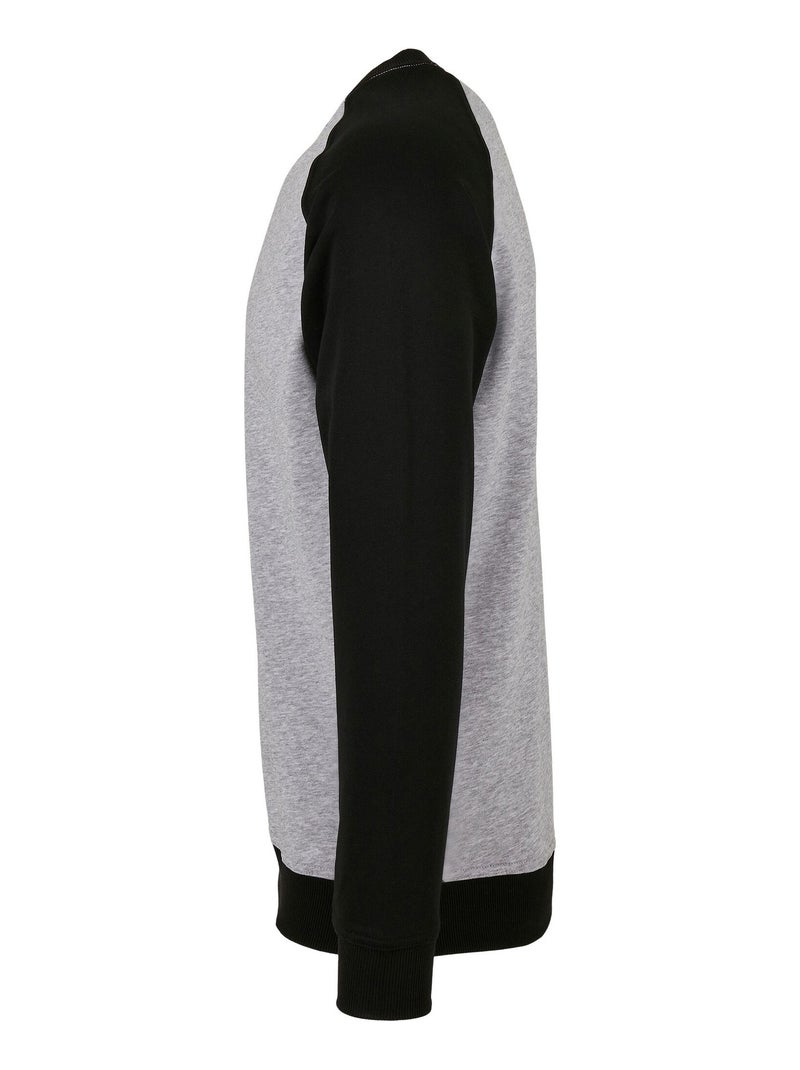 Build Your Brand - T-shirt manches raglan Gris Noir Noir - Kiabi