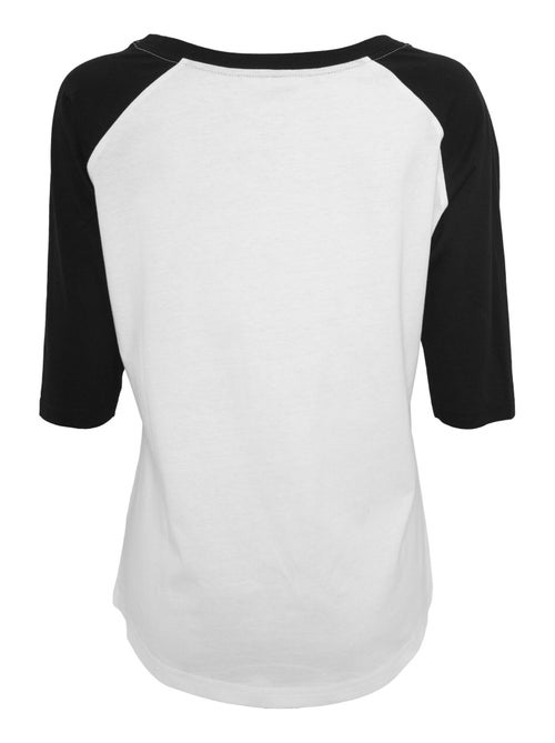 Build Your Brand - T-shirt manches raglan motif/style Contrasté - Kiabi